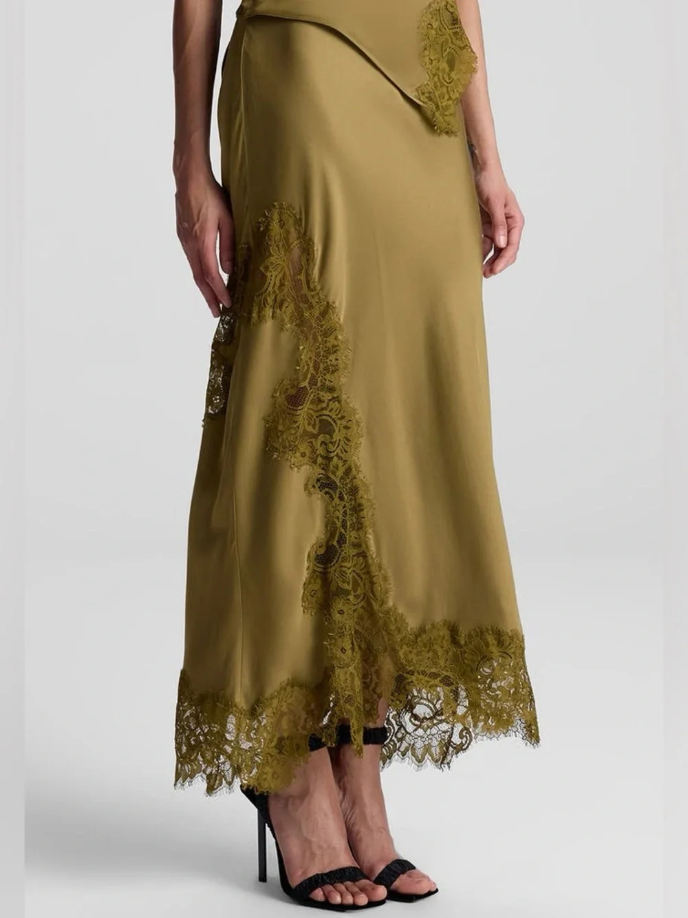 A.L.C. Olivia Asymmetric Satin Skirt XS/TP - Picture 3 of 6